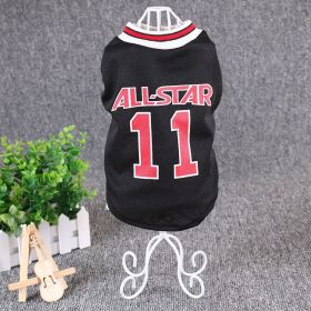 Hot World Cup Ball Spring And Summer Dog Vest Pet Supplies (Color: black, size: S)